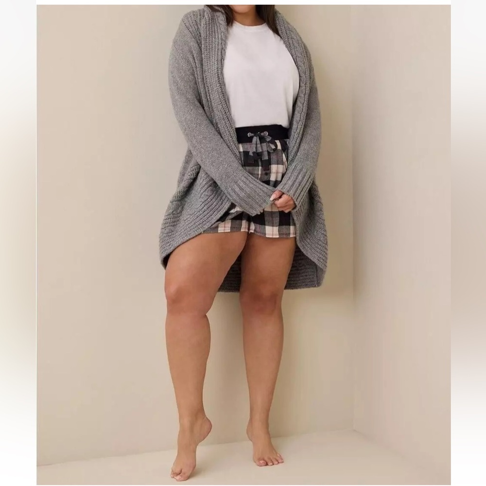 EUC Torrid Heavy Chunky Cocoon Cardigan, 5x, Heather Gray